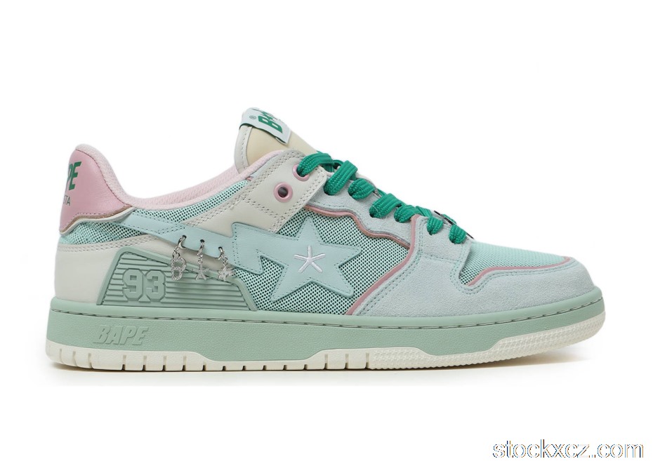 Outlet A Bathing Ape Bape SK8 Sta BAPY Minty Green (W)