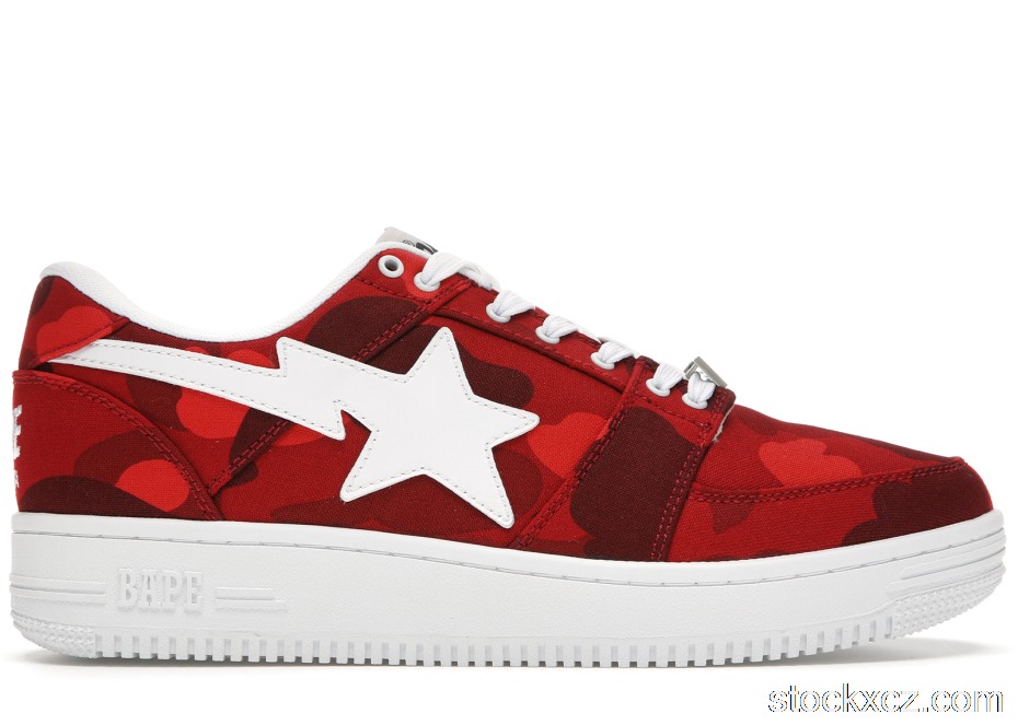 Outlet A Bathing Ape Bape Sta Low Camo Red