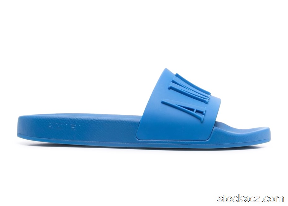 Outlet AMIRI Pool Slide Debossed Royal Blue MFF001459