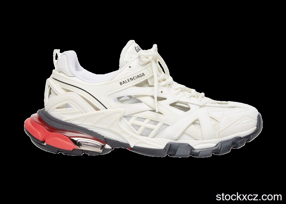 Outlet Balenciaga Track.2 White Red 568614W2GN39610