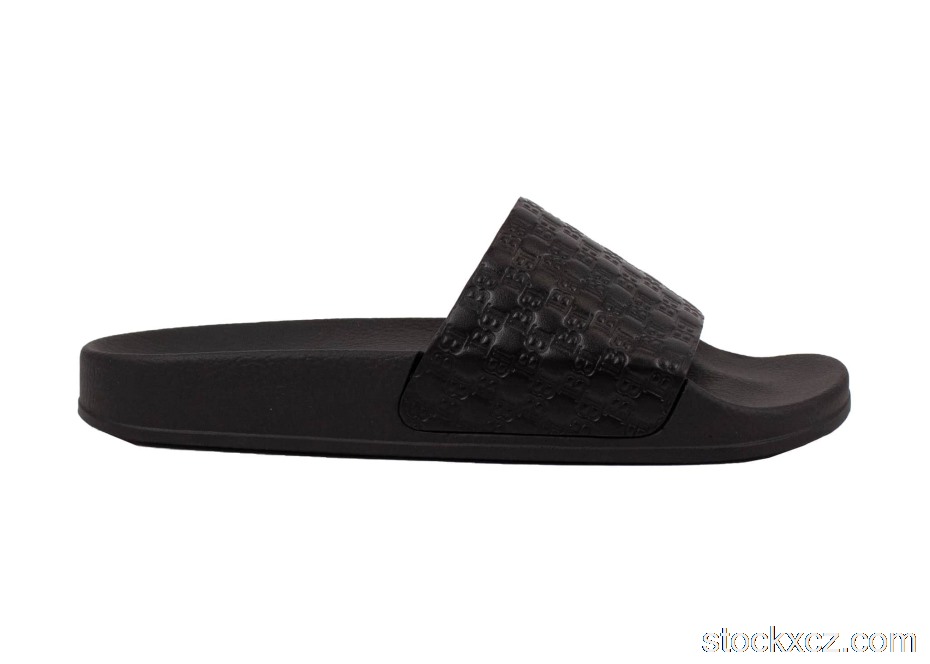 Outlet Balmain Calypso Embossed Slide Black SN3C169LSMB BLK