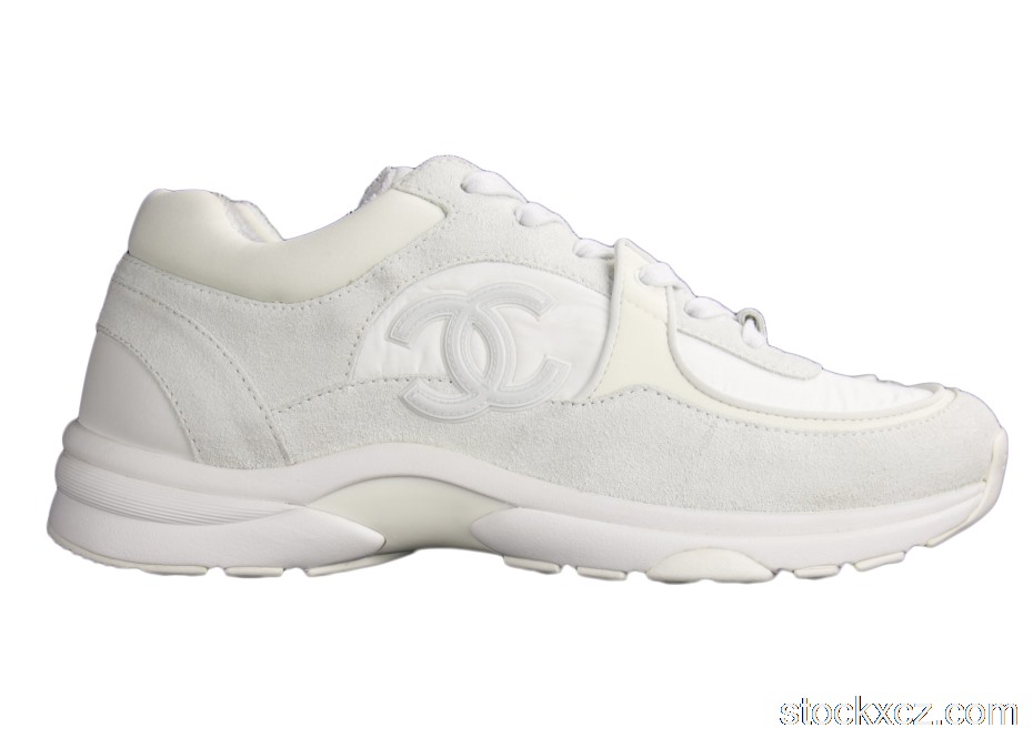 Outlet Chanel CC White Suede G33745 Y52846 0G975