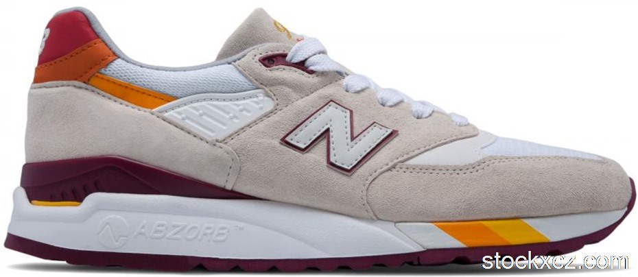 Outlet New Balance 998 Coumarin Pack White Burgundy M998CST