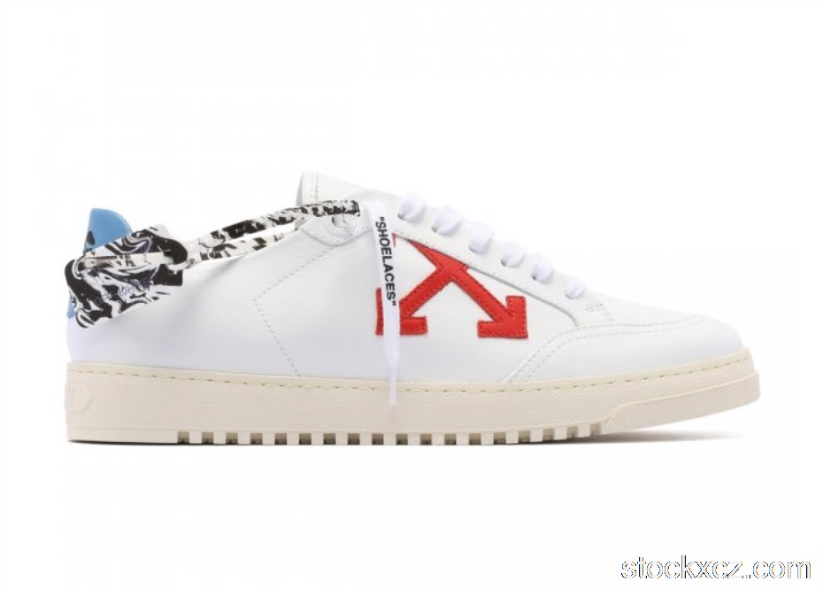 Outlet OFF-WHITE 2.0 Low Top White Red Arrow SS21 OMIA042R21LEA0020125