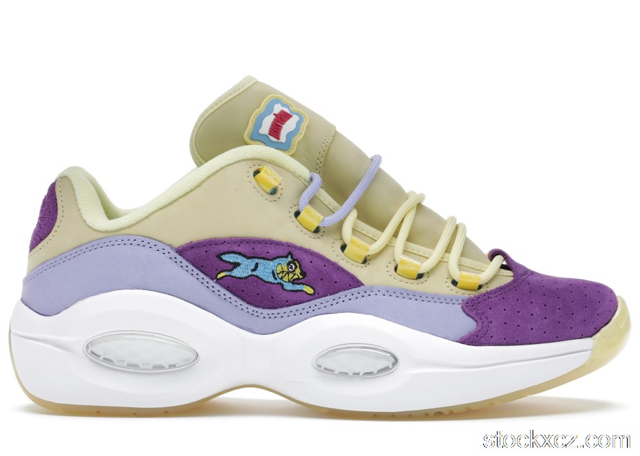 Outlet Reebok Question Low BBC Ice Cream Running Dog Yellow Purple G55351
