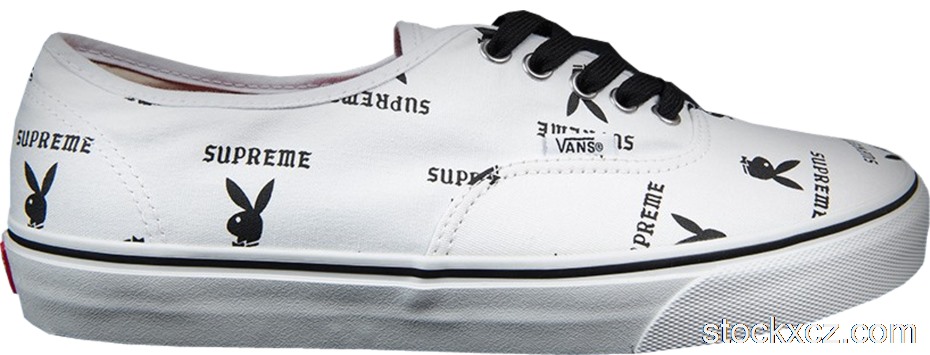 Outlet Vans Authentic Supreme x Playboy White VN-OQODD70