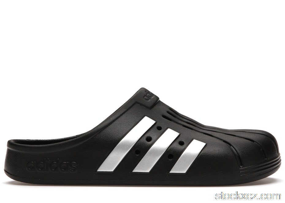 Outlet adidas Adilette Clog Black Silver FY8969