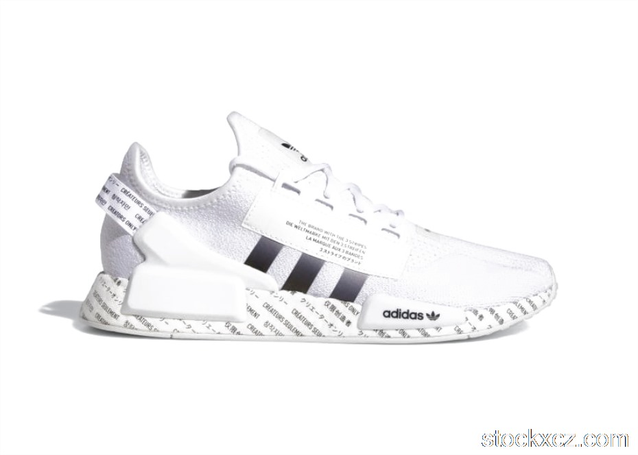Outlet adidas NMD R1 V2 Script White GX1116