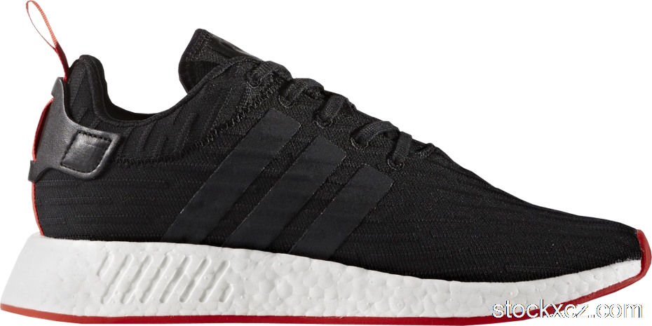 Outlet adidas NMD R2 Core Black Red Two Toned BA7252