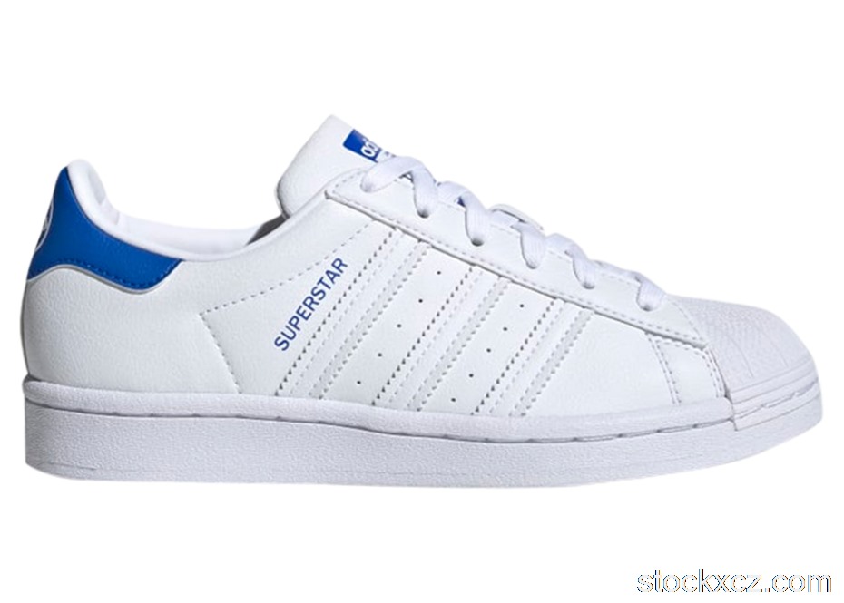 Outlet adidas Superstar White Blue (GS) FW0816