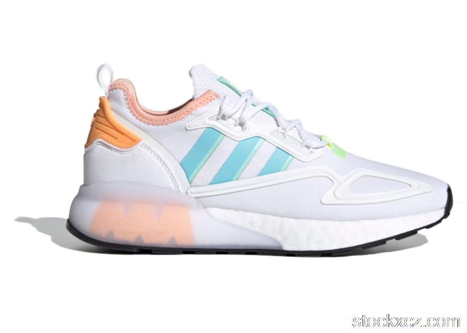 Outlet adidas ZX 2K Boost White Hazy Sky Pink (W) H06578